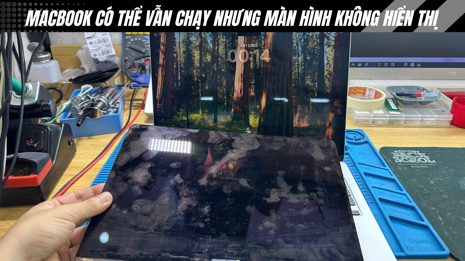 MacBook có thể vẫn chạy nhưng màn hình không hiển thị